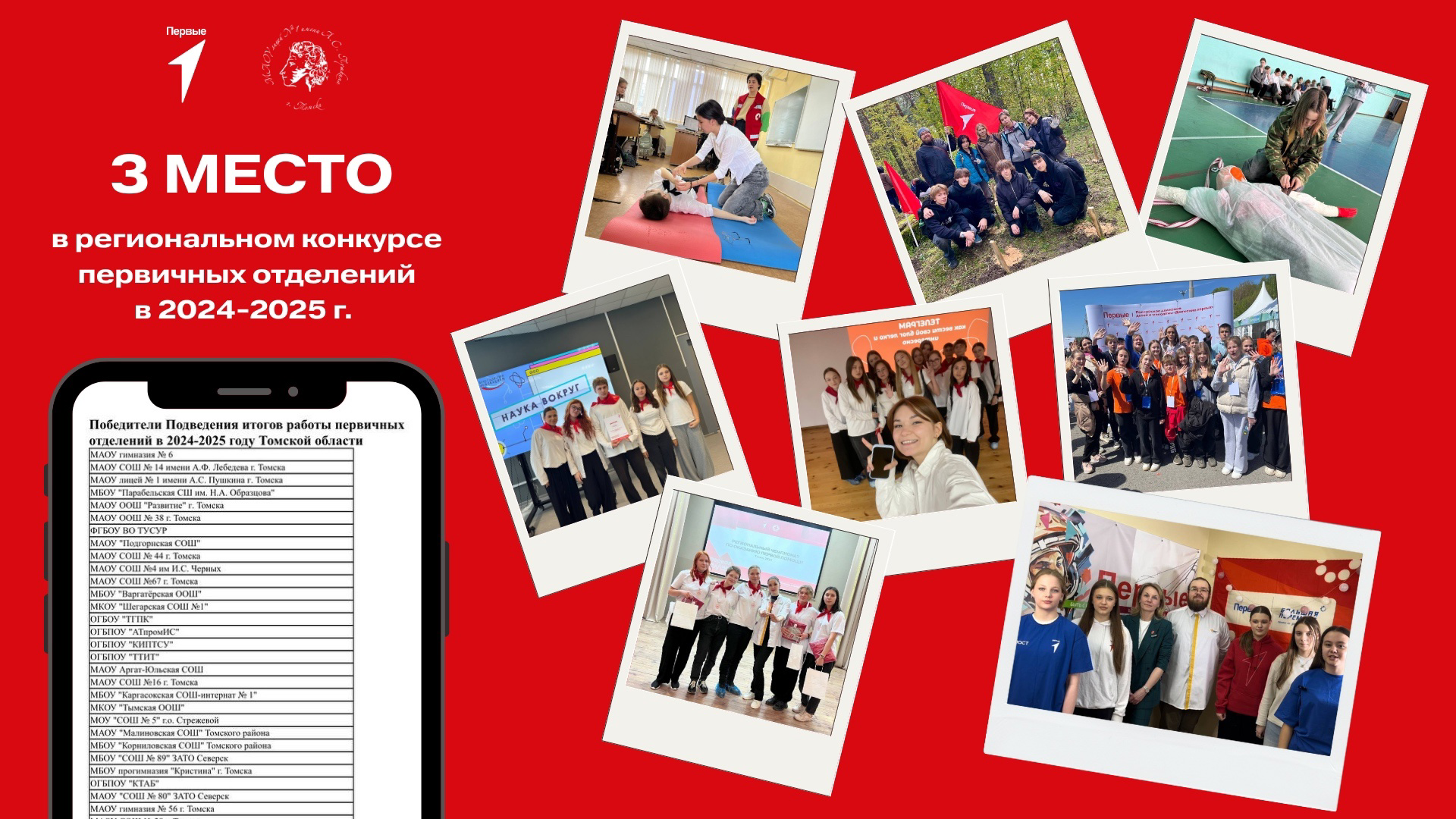 Первичное отделение лицея в ТОП-3 регионального конкурса.
